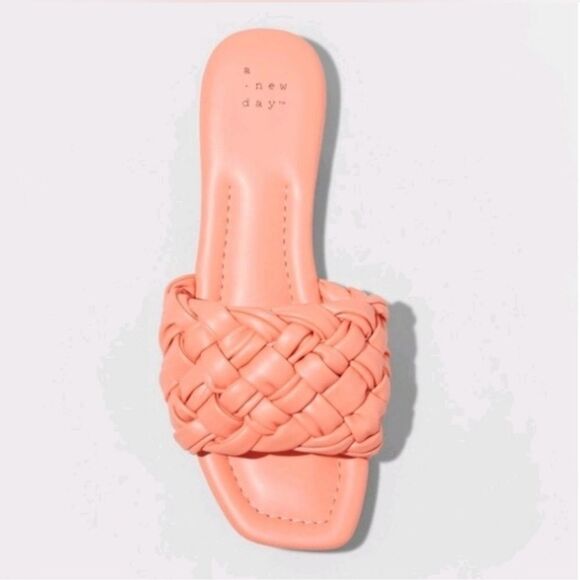 A New Day Carissa Woven Slide Sandals Pink Size 9.5W NWT - Picture 3 of 6
